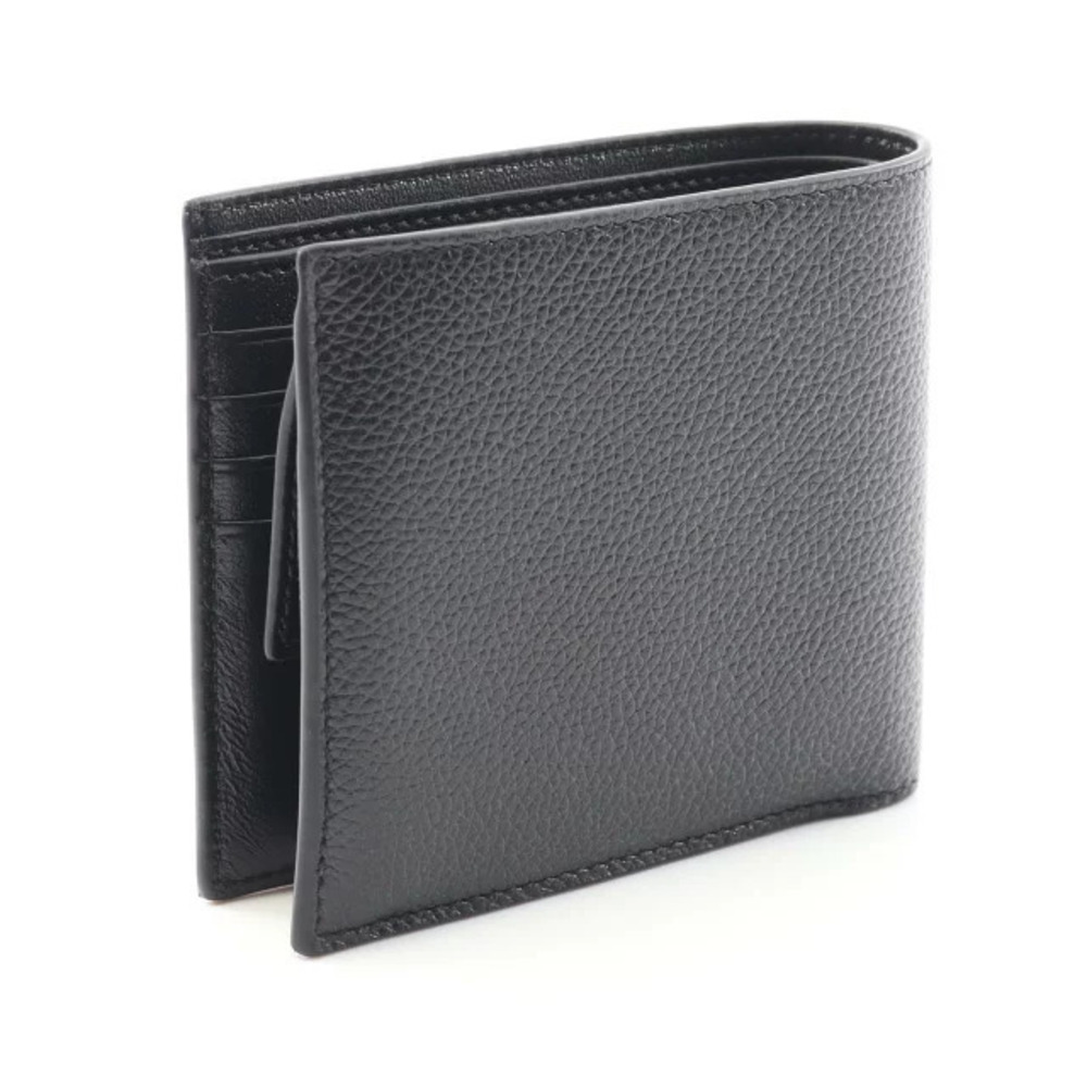 Balenciaga Bi fold WALLET CASH Black COIN Leather SQUARE Black